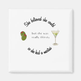 彼女は信じマティニを持っていたように出来た マグネット