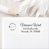 彼女は信じマティニを持っていたように出来た ラベル (インサイチュ)