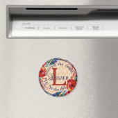 彼女は信じモノグラムのフローラが出来た マグネット (インサイチュ (食洗機))