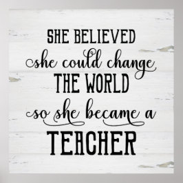 彼女は信じ世界の先生を変えることができた ポスター