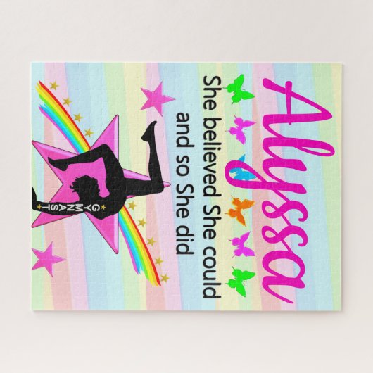 彼女は信じ体操ができるデザイン ジグソーパズル (横)