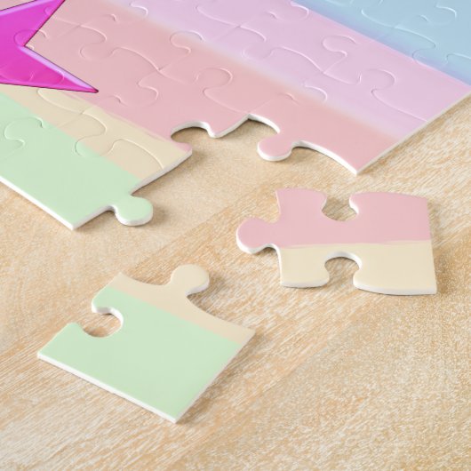 彼女は信じ体操ができるデザイン ジグソーパズル (側面)