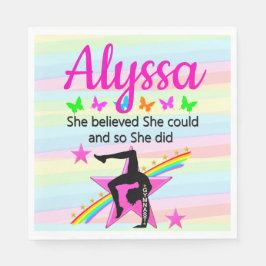 彼女は信じ体操ができるデザイン スタンダードランチョンナプキン