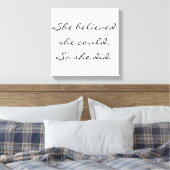 彼女は信じ出来た。彼女もそうした。 キャンバスプリント (インサイチュ (寝室))