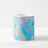 彼女は信じ卒業したオパールグリッター コーヒーマグカップ (中央)