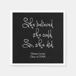 彼女は信じ卒業できた スタンダードカクテルナプキン