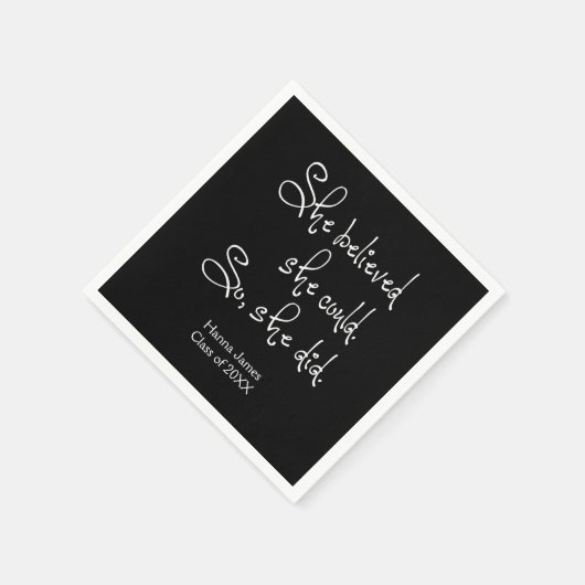 彼女は信じ卒業できた スタンダードカクテルナプキン (角)