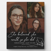 彼女は信じ卒業の写真を撮ることができた フォトプラーク (正面)