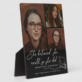 彼女は信じ卒業の写真を撮ることができた フォトプラーク (側面)