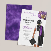 彼女は信じ卒業パーティーできた紫 招待状