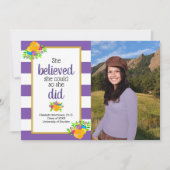 彼女は信じ卒業パーティーの写真を撮ることができた 招待状 (正面)