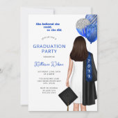 彼女は信じ卒業会の写真を撮ることができた 招待状 (正面)