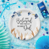 彼女は信じ卒業帽を被ることができた ペーパープレート (パーティー)