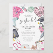 彼女は信じ卒業式のナースができた 招待状 (正面)