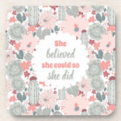 彼女は信じ多肉果を得ることができた コースター (正面)