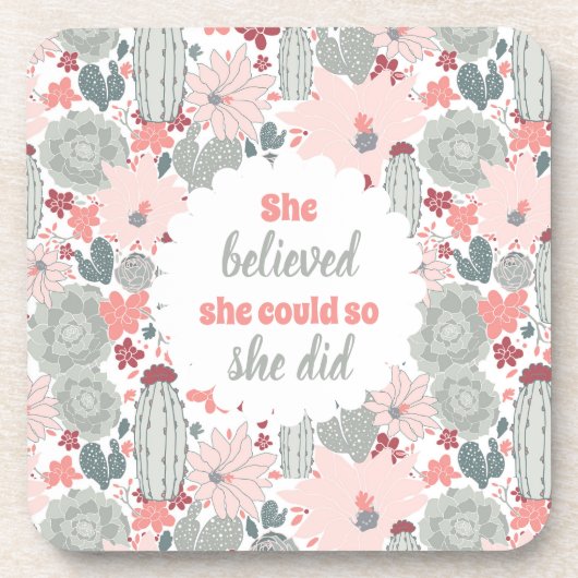 彼女は信じ多肉果を得ることができた コースター (正面)