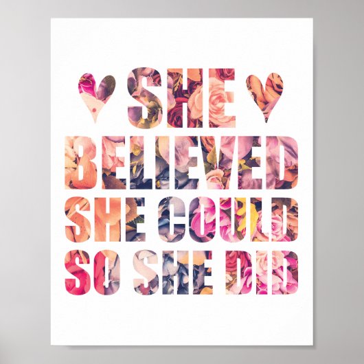 彼女は信じ女の引用文を受け感動的た ポスター (正面)