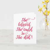 彼女は信じ女性フェミニストをすることができた カード (黄色い花)