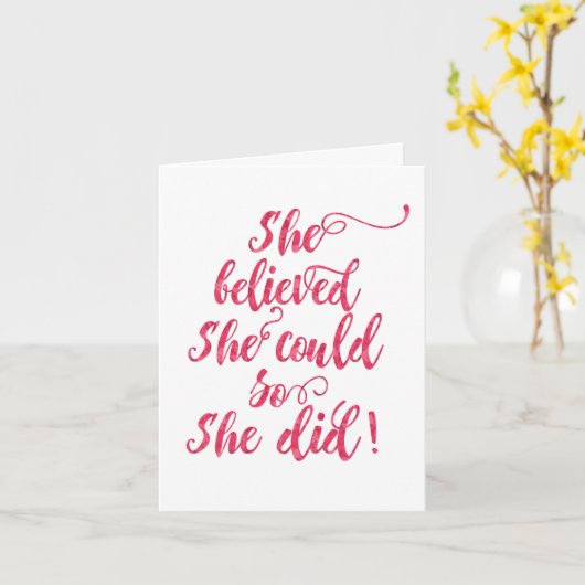 彼女は信じ女性フェミニストをすることができた カード (黄色い花)