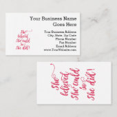 彼女は信じ女性フェミニストをすることができた 名刺 (正面/裏面)