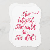 彼女は信じ女性フェミニストをすることができた 招待状 (正面/裏面)