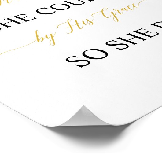 彼女は信じ彼の恵みによって彼女は出来たので彼女は行った ポスター (角)