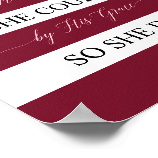 彼女は信じ彼の恵みによって彼女は出来たので彼女は行った ポスター (角)