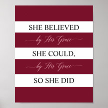 彼女は信じ彼の恵みによって彼女は出来たので彼女は行った