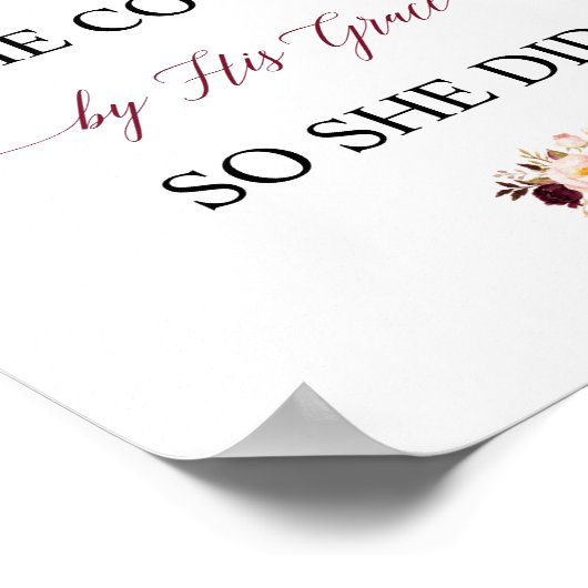 彼女は信じ彼の恵みによって彼女は出来たので彼女は行った ポスター (角)