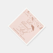 彼女は信じ彼女がパーティーを卒業した スタンダードカクテルナプキン (角)