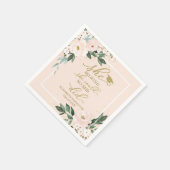 彼女は信じ彼女がパーティーを卒業した スタンダードカクテルナプキン (角)