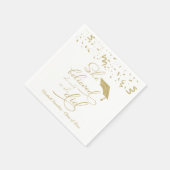 彼女は信じ彼女がパーティーを卒業した スタンダードカクテルナプキン (角)