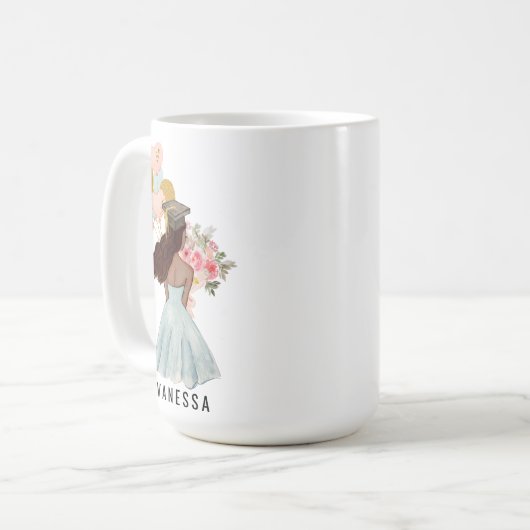 彼女は信じ暗い肌の女の子を卒業することができた コーヒーマグカップ (正面左)