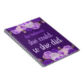 彼女は信じ紫色のフローラをした ノートブック (右側)