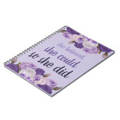 彼女は信じ紫色のフローラをした ノートブック (左側)