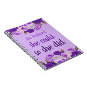 彼女は信じ紫色のフローラをした ノートブック (右側)