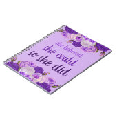 彼女は信じ紫色のフローラをした ノートブック (左側)