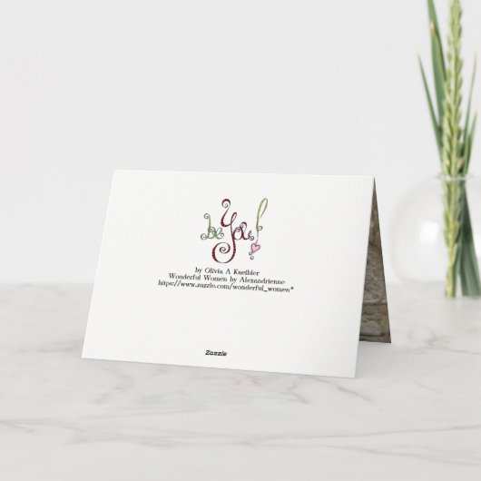 彼女は信じ自分の能力とカードを使った カード (裏面)