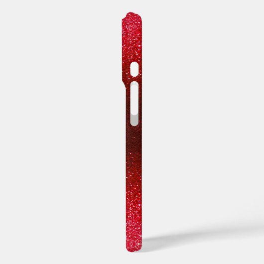 彼女は信じ黒い赤いグリッターの輝きを得た Case-Mate iPhoneケース (裏面 / 左)