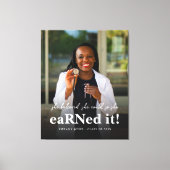 彼女は信じRNでナース写真の卒業を行った キャンバスプリント (正面)