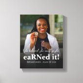 彼女は信じRNでナース写真の卒業を行った キャンバスプリント (正面)