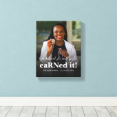 彼女は信じRNでナース写真の卒業を行った キャンバスプリント (インサイチュ (ウッドフロア))