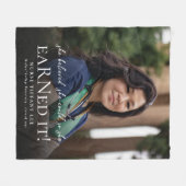 彼女は信じRNでナース写真の卒業を行った フリースブランケット (正面(横))