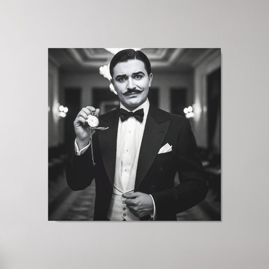 彼女は再び遅れている、Natasha Usによって1920年代を取る キャンバスプリント (正面)