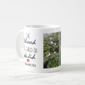 彼女は写真のコラージュに卒業マグという名前を加えた コーヒーマグカップ (正面左)