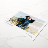 彼女は写真モダン卒業した 箔招待状 (回転した状態)