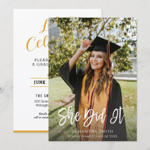 彼女は写真モダン卒業の脚本を書いた 招待状