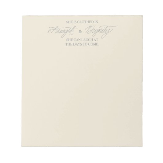 彼女は力と尊厳を持ったメモ帳を着ている ノートパッド (正面)