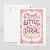 "彼女は勇ましい" シェイクスピア ポストカード (正面/裏面)