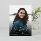 彼女は卒業写真の脚本を書いた 箔招待状 (立ち正面)